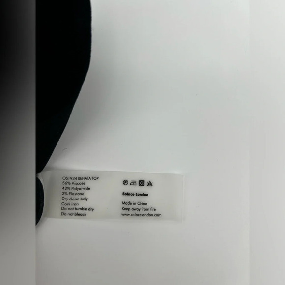 SOLACE London Women's Black Renata One Shoulder  Top Size US 0 - Picture 5 of 10